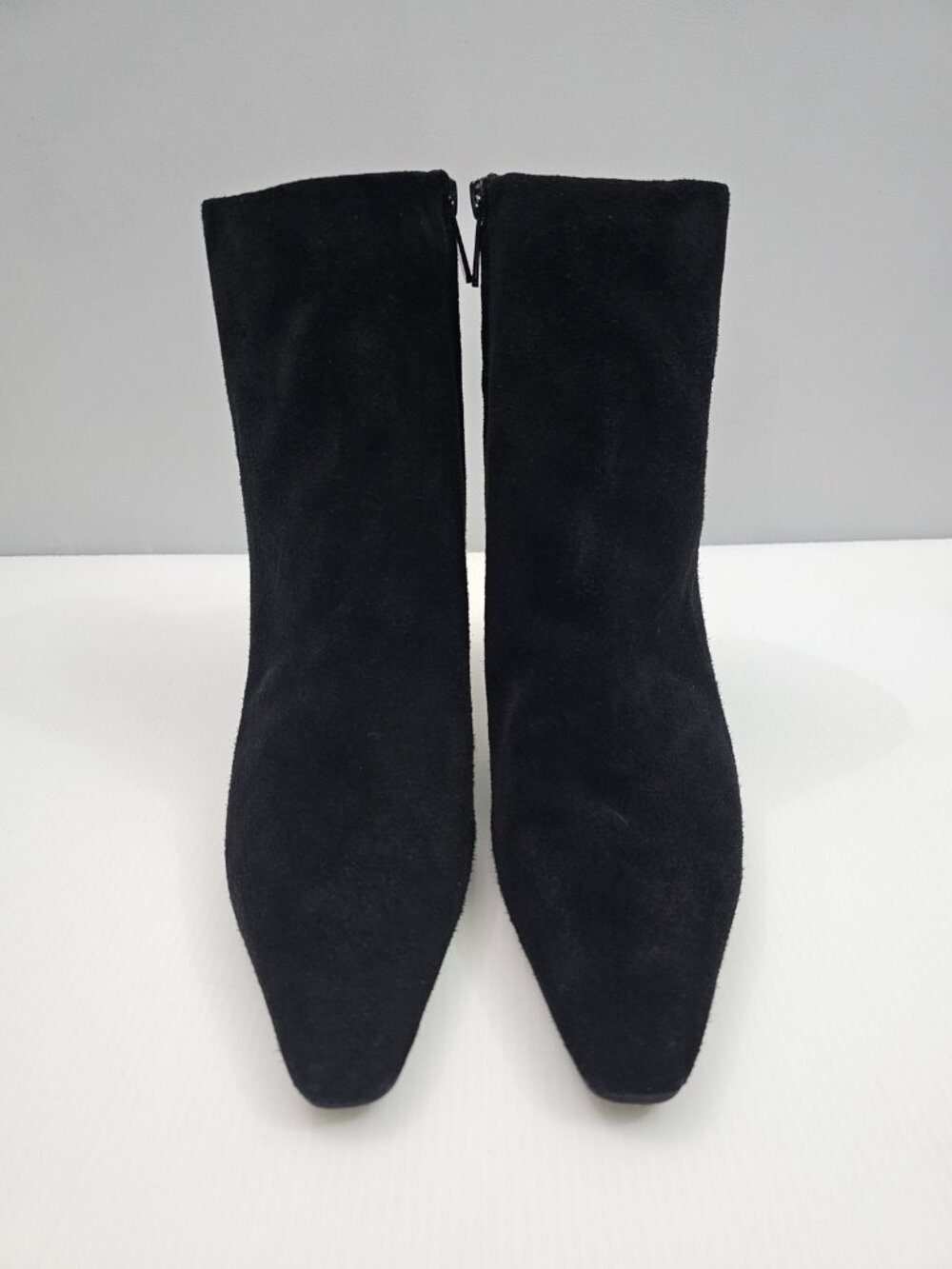 Sam Edelman Saige Ankle Bootie Womens 8 Black Suede Block Heel Pointed Toe - Picture 5 of 16